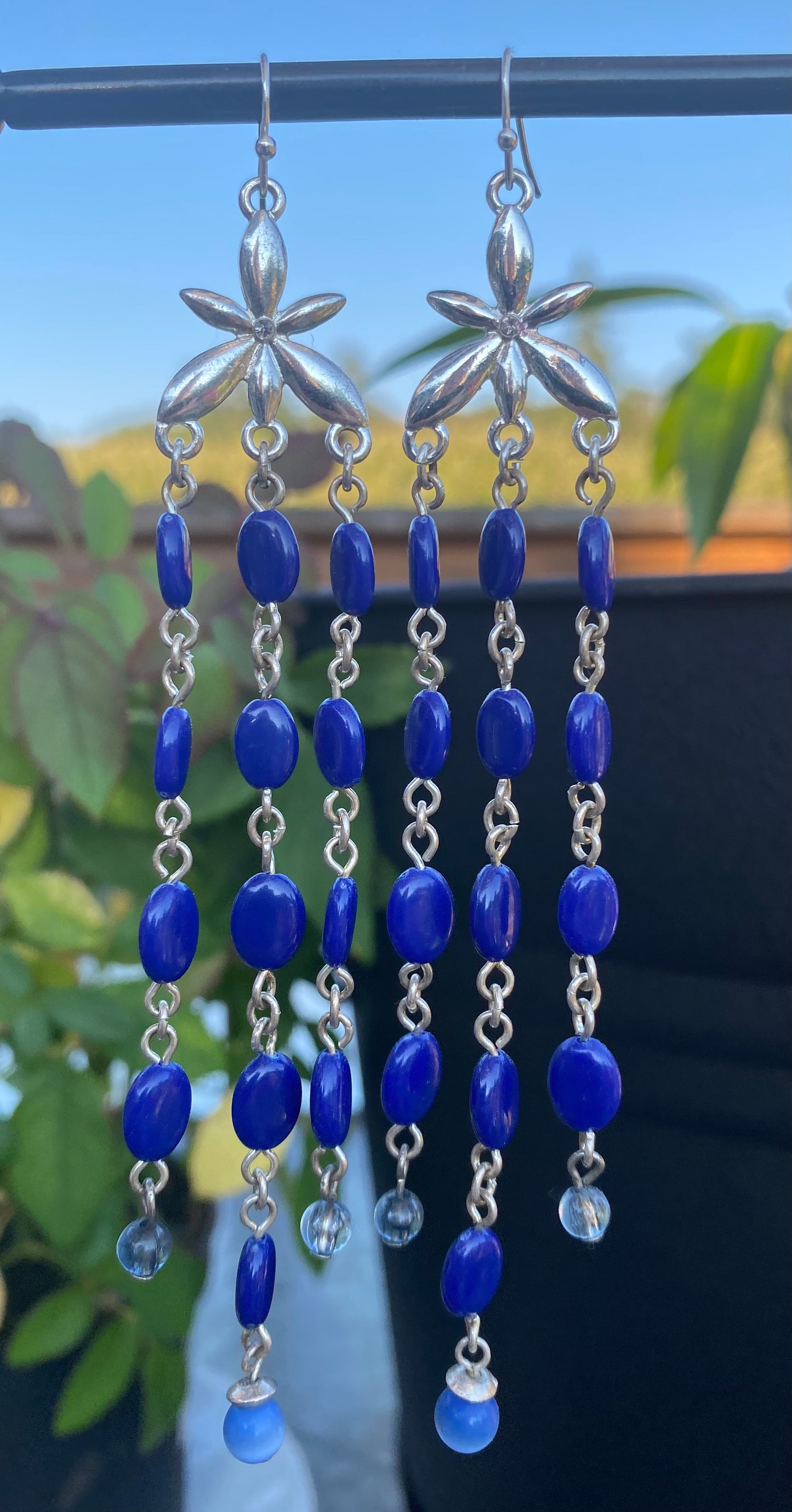 Floral Blue Beads