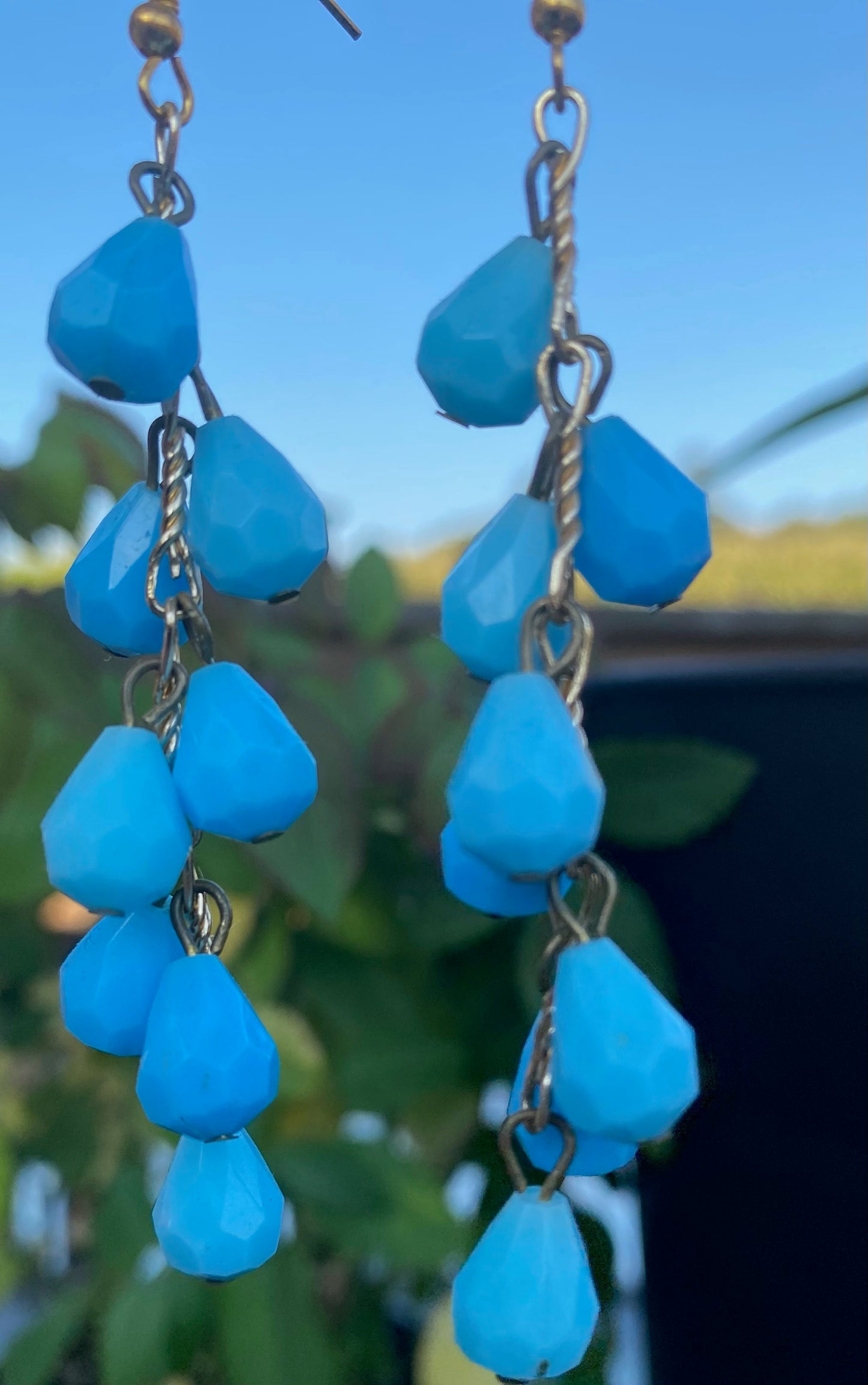 Turquoise Drops on Bronze Links