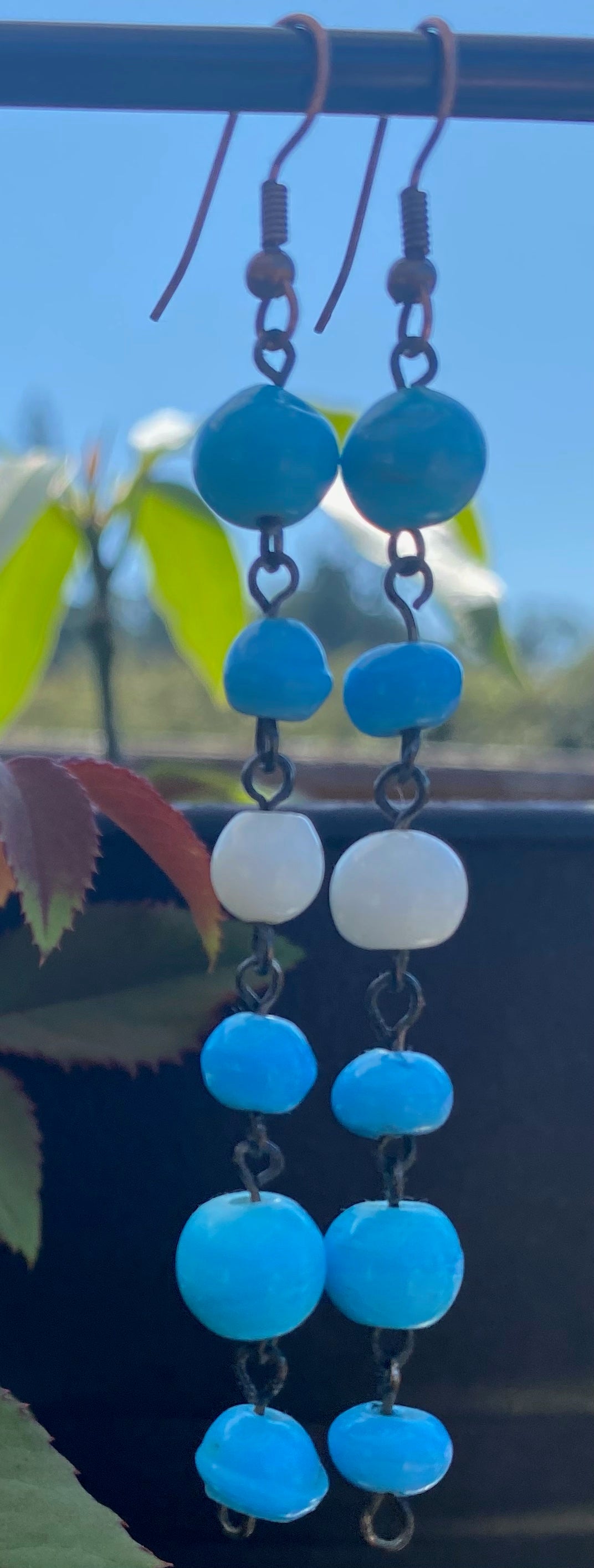 Vintage Italian Blue & White Glass