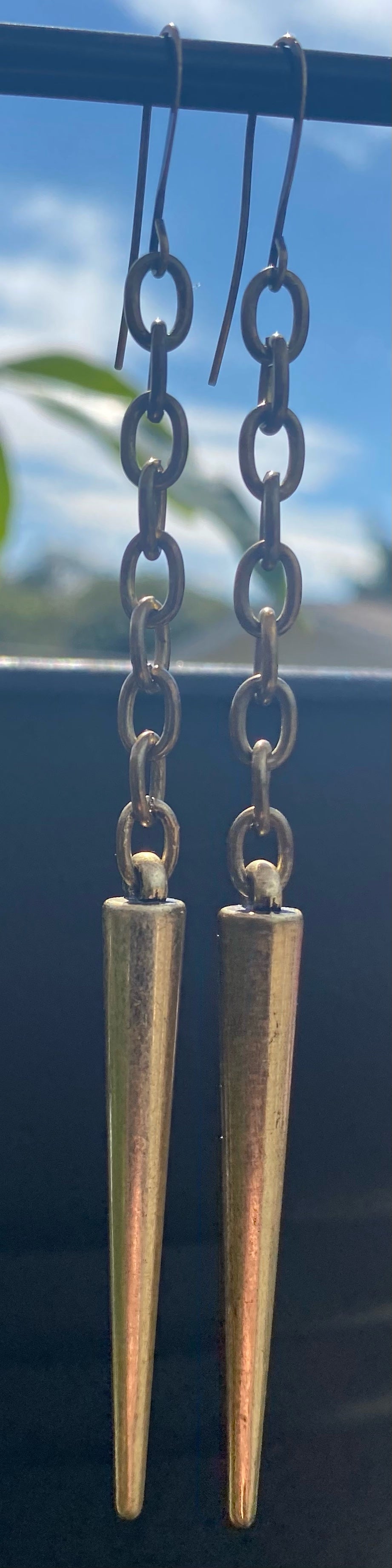 Bronze Spikes with Chain