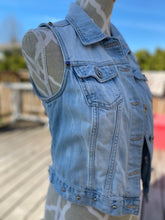 Load image into Gallery viewer, Lone Wolf - Denim Vest Size XS
