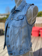 Load image into Gallery viewer, Lone Wolf - Denim Vest Size XS
