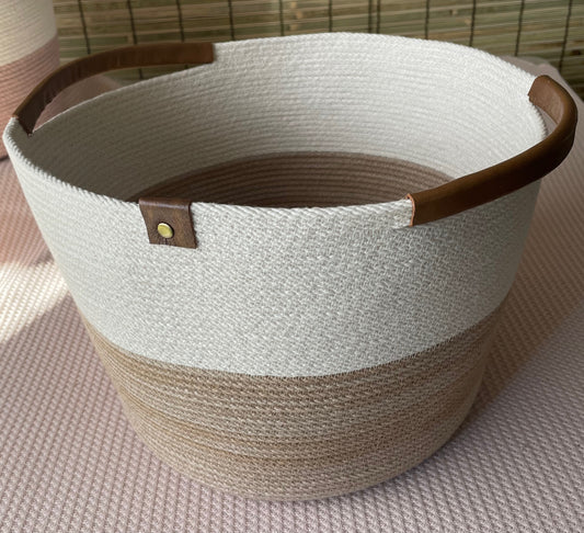 Laundry Basket ~ Coffee & Cream
