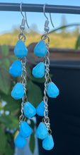 Load image into Gallery viewer, Turquoise Drops on Silver Chain
