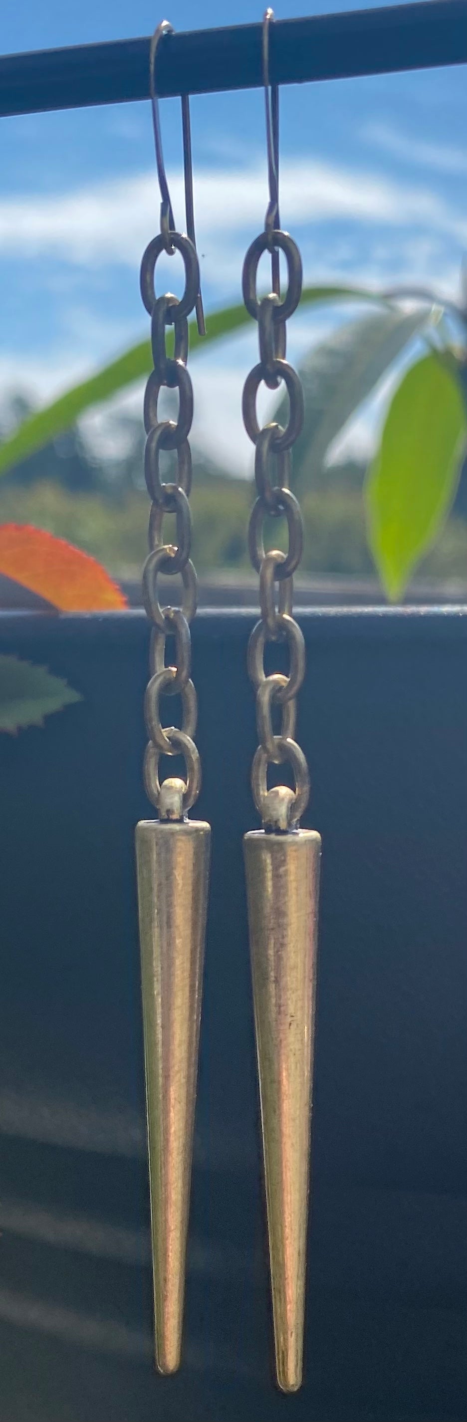 Bronze Spikes with Chain