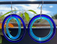 Double Vintage Glass Hoops